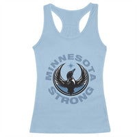 Minnesota Strong Racerback Tank Top MN State Bird Loon Resistance Political Protest