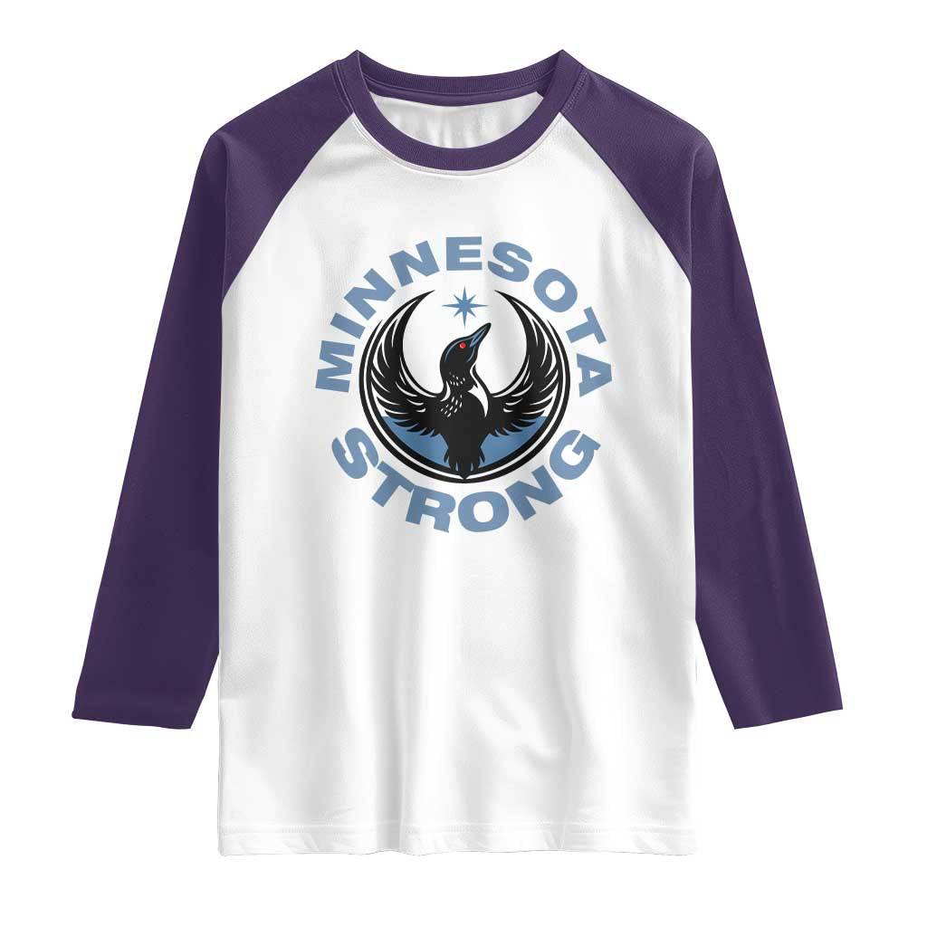 Minnesota Strong Raglan Shirt MN State Bird Loon Resistance Political Protest