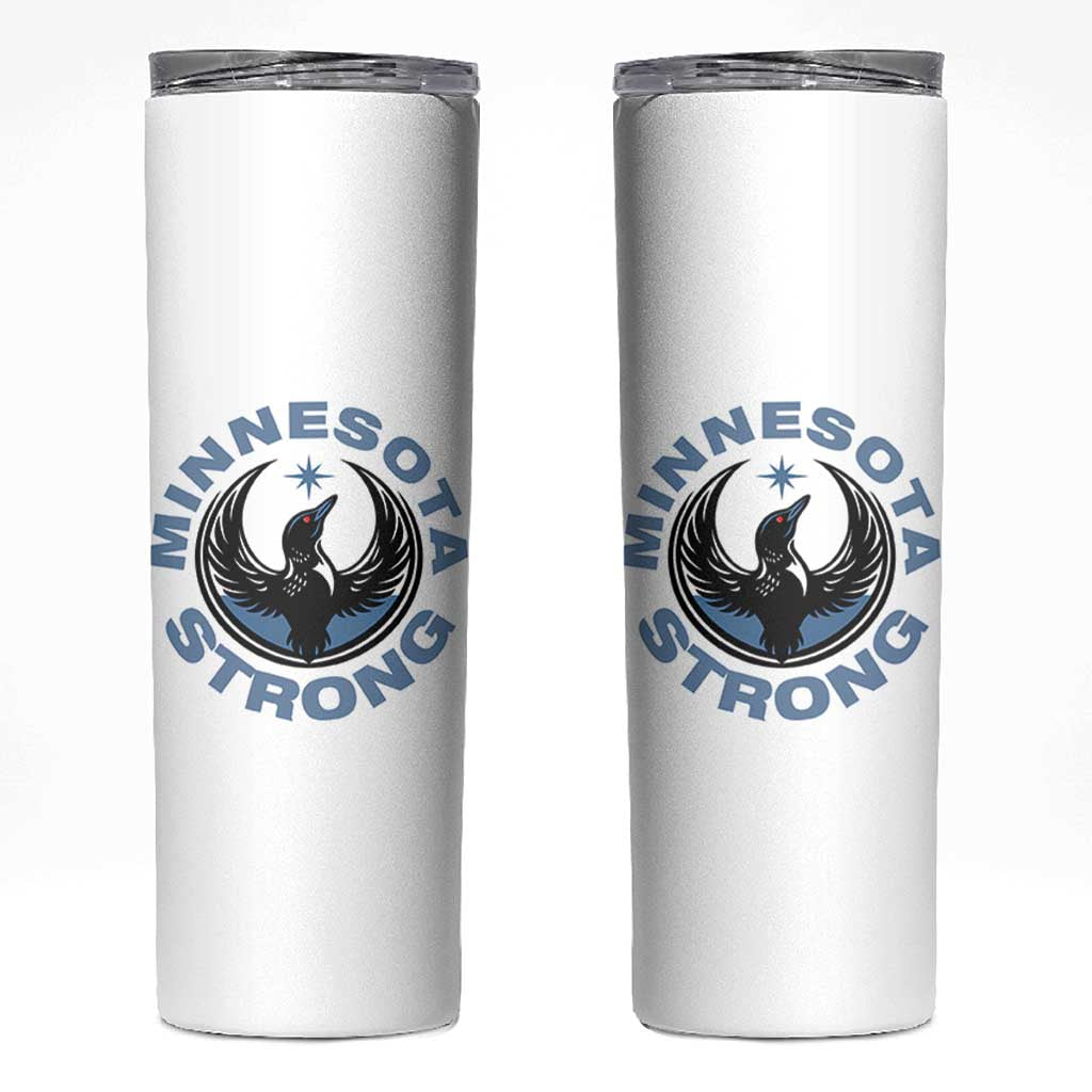 Minnesota Strong Skinny Tumbler MN State Bird Loon Resistance Political Protest
