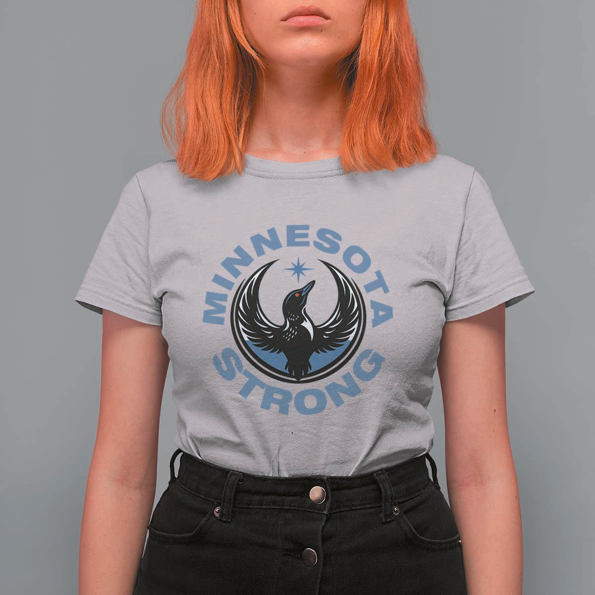 Minnesota Strong T Shirt For Women MN State Bird Loon Resistance Political Protest