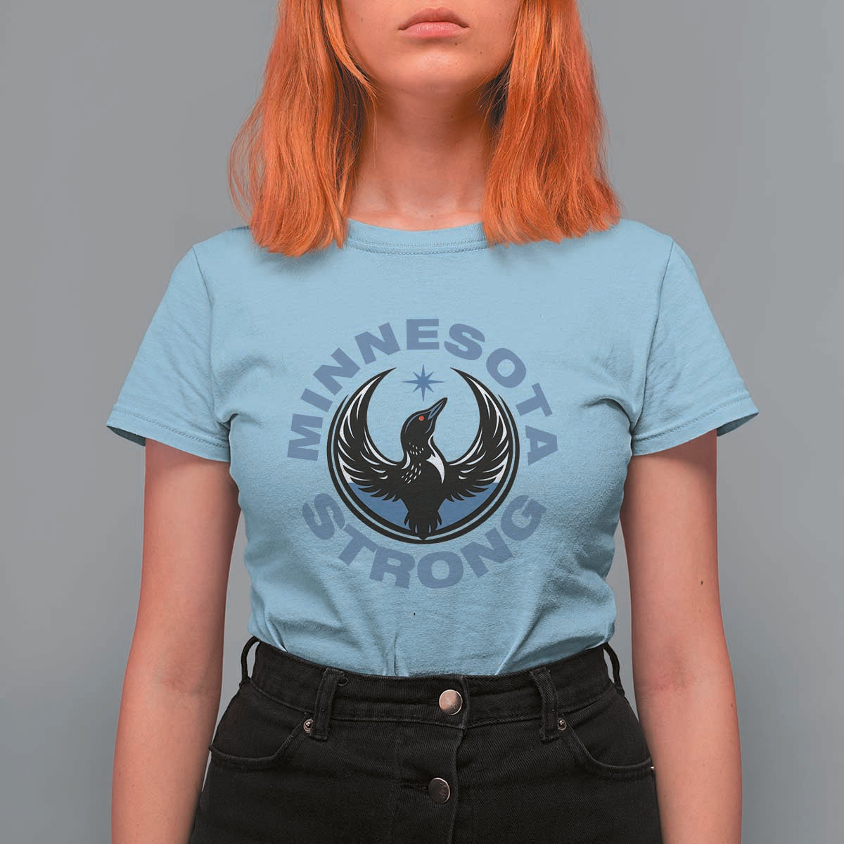 Minnesota Strong T Shirt For Women MN State Bird Loon Resistance Political Protest