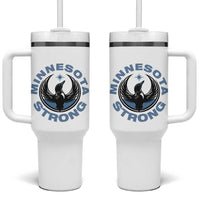 Minnesota Strong Tumbler With Handle MN State Bird Loon Resistance Political Protest