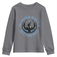 Minnesota Strong Youth Sweatshirt MN State Bird Loon Resistance Political Protest
