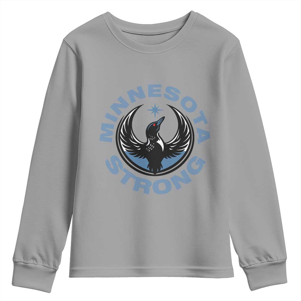 Minnesota Strong Youth Sweatshirt MN State Bird Loon Resistance Political Protest