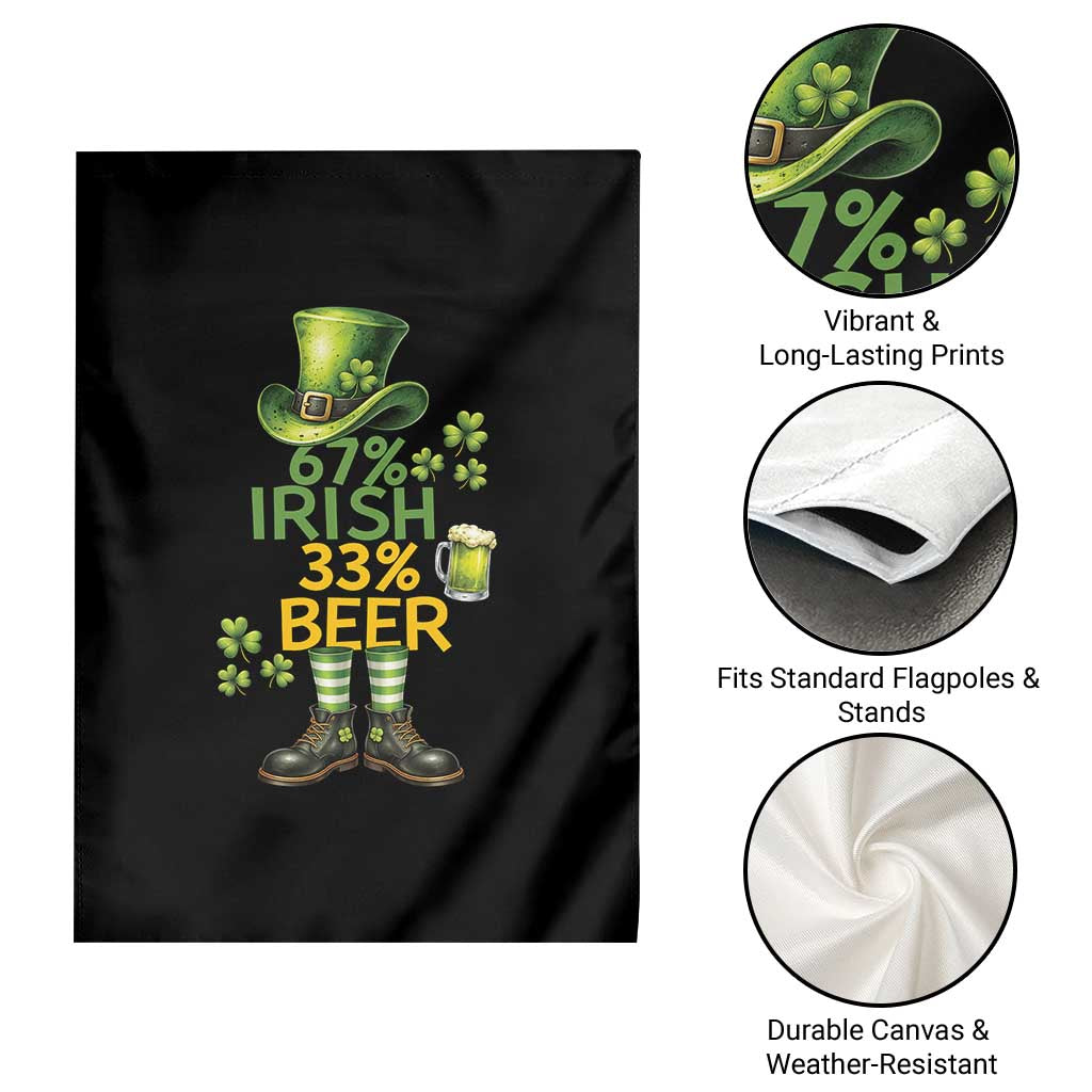 67 Irish 33 Beer Garden Flag Funny Six Seven Leprechaun Drinking Beer Lover