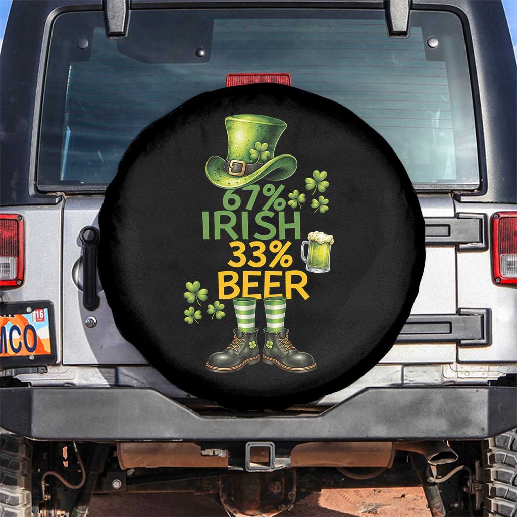 67 Irish 33 Beer Spare Tire Cover Funny Six Seven Leprechaun Drinking Beer Lover