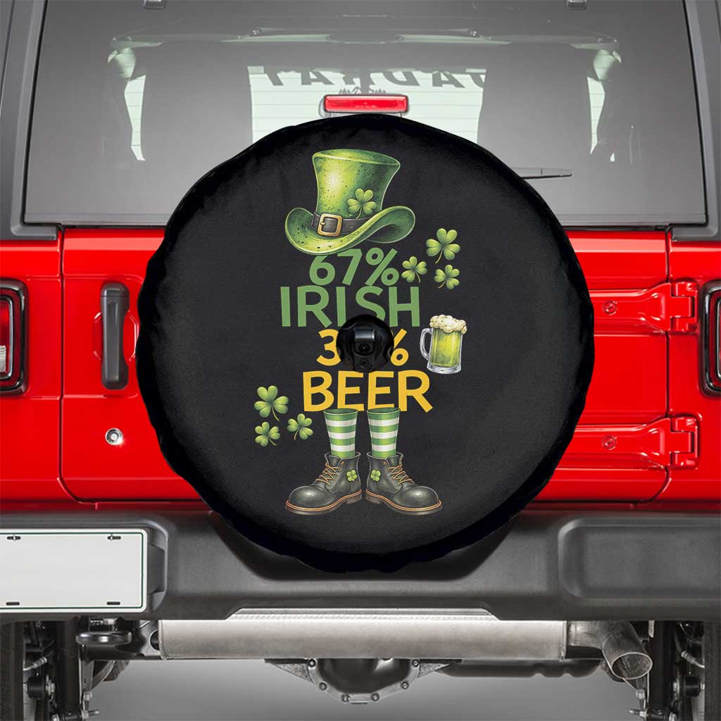 67 Irish 33 Beer Spare Tire Cover Funny Six Seven Leprechaun Drinking Beer Lover