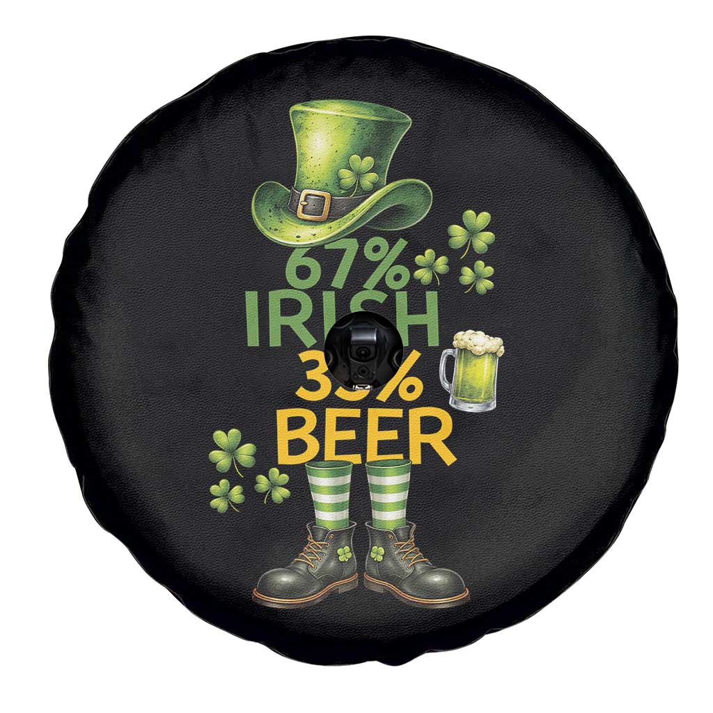 67 Irish 33 Beer Spare Tire Cover Funny Six Seven Leprechaun Drinking Beer Lover