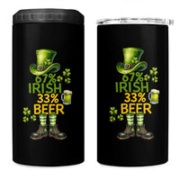 67 Irish 33 Beer 4 in 1 Can Cooler Tumbler Funny Six Seven Leprechaun Drinking Beer Lover