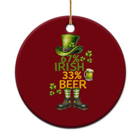 67 Irish 33 Beer Ceramic Ornament Funny Six Seven Leprechaun Drinking Beer Lover