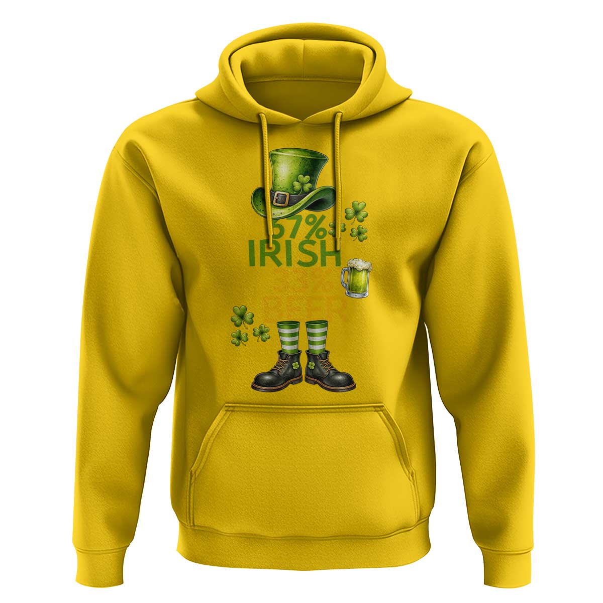 67 Irish 33 Beer Hoodie Funny Six Seven Leprechaun Drinking Beer Lover