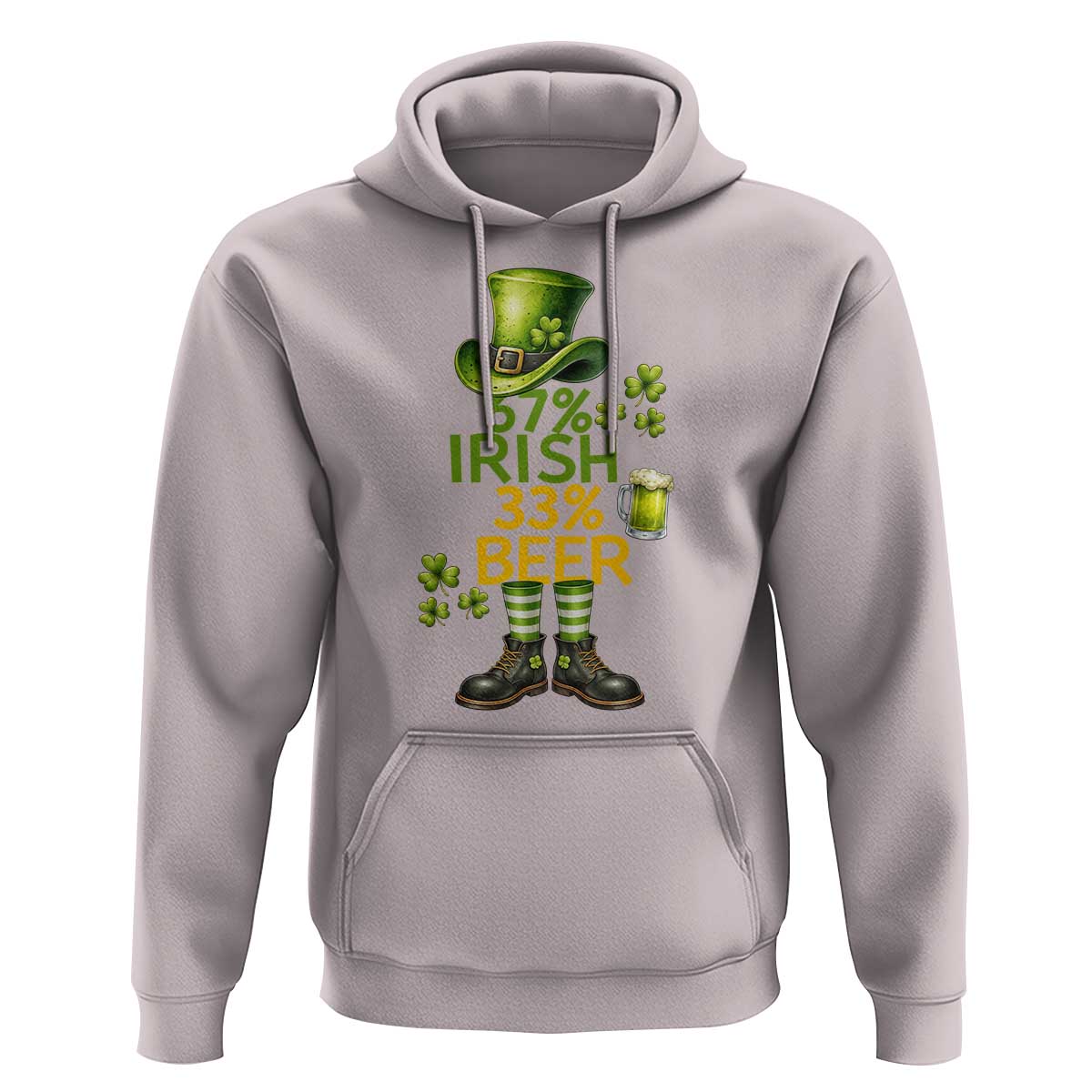67 Irish 33 Beer Hoodie Funny Six Seven Leprechaun Drinking Beer Lover