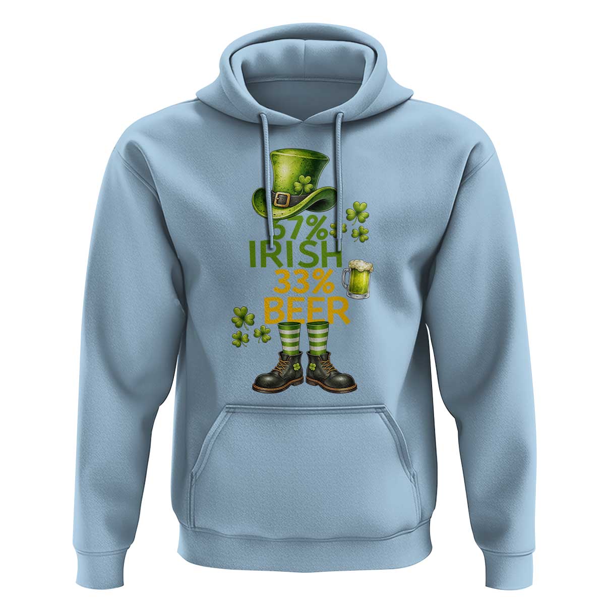 67 Irish 33 Beer Hoodie Funny Six Seven Leprechaun Drinking Beer Lover
