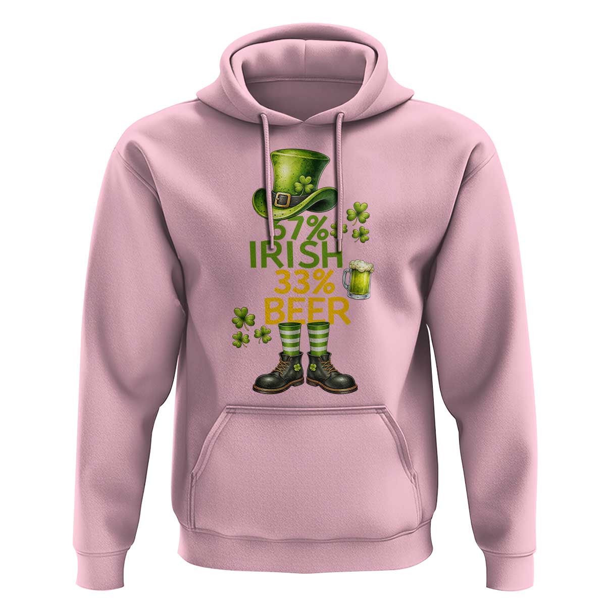 67 Irish 33 Beer Hoodie Funny Six Seven Leprechaun Drinking Beer Lover