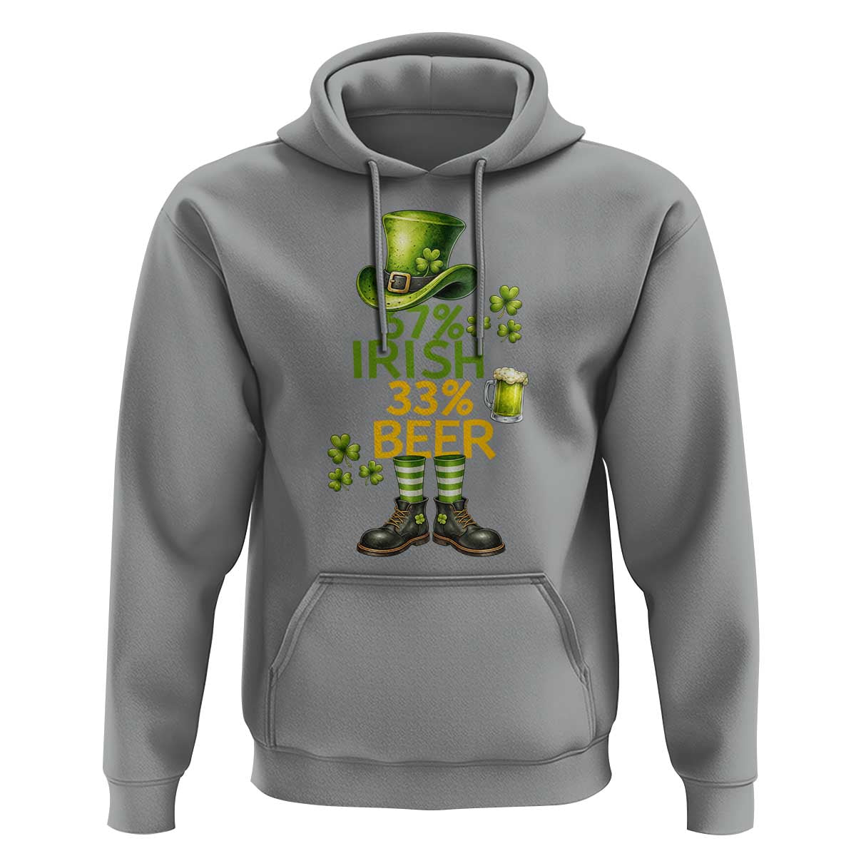 67 Irish 33 Beer Hoodie Funny Six Seven Leprechaun Drinking Beer Lover