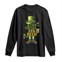 67 Irish 33 Beer Long Sleeve Shirt Funny Six Seven Leprechaun Drinking Beer Lover