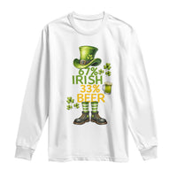 67 Irish 33 Beer Long Sleeve Shirt Funny Six Seven Leprechaun Drinking Beer Lover