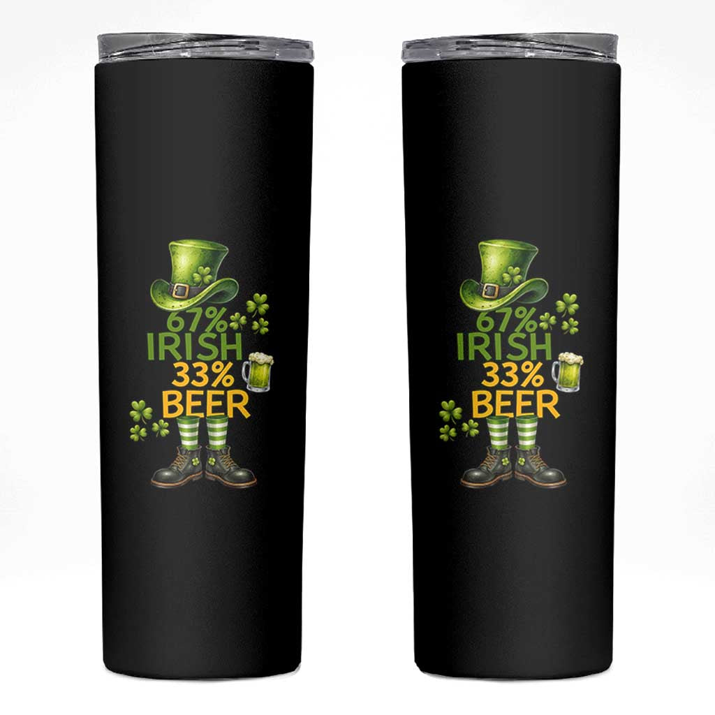 67 Irish 33 Beer Skinny Tumbler Funny Six Seven Leprechaun Drinking Beer Lover