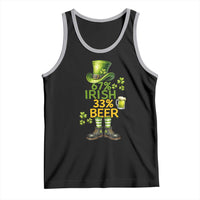 67 Irish 33 Beer Tank Top Funny Six Seven Leprechaun Drinking Beer Lover