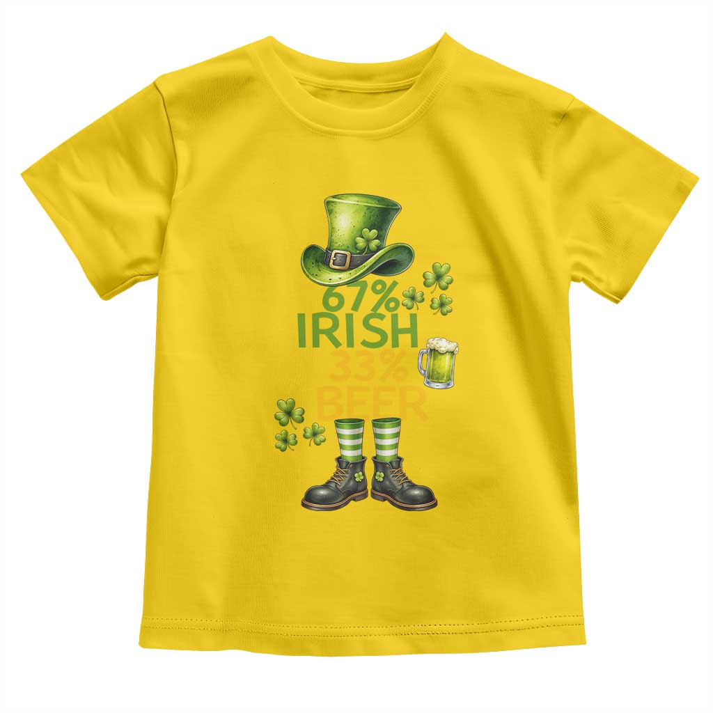 67 Irish 33 Beer Toddler T Shirt Funny Six Seven Leprechaun Drinking Beer Lover