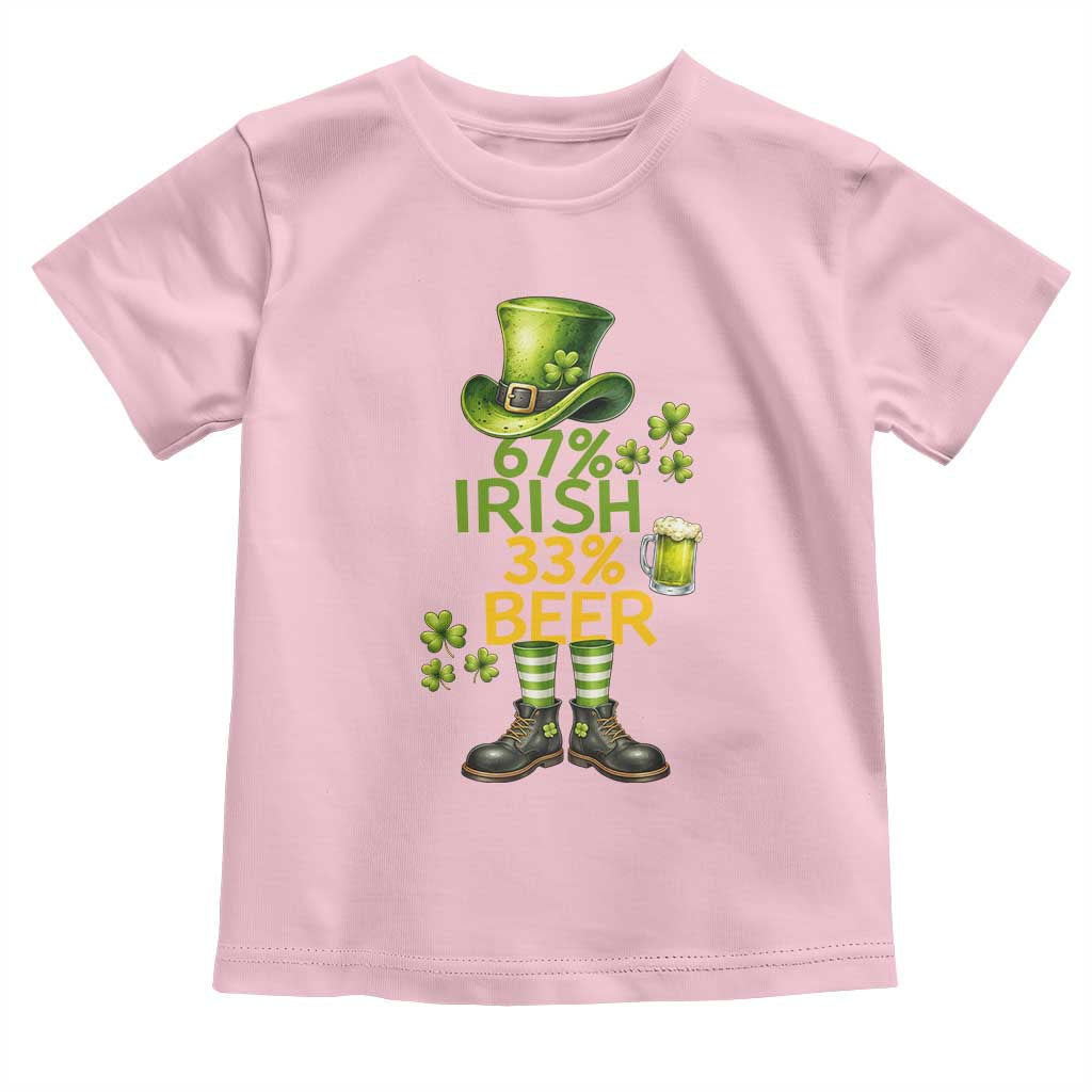 67 Irish 33 Beer Toddler T Shirt Funny Six Seven Leprechaun Drinking Beer Lover