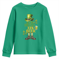 67 Irish 33 Beer Youth Sweatshirt Funny Six Seven Leprechaun Drinking Beer Lover