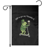 Funny Frog St Patricks Day Meme Garden Flag Vitamin G Irish Beer