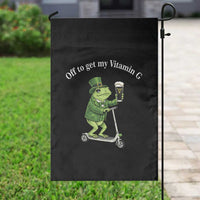 Funny Frog St Patricks Day Meme Garden Flag Vitamin G Irish Beer
