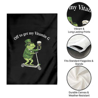 Funny Frog St Patricks Day Meme Garden Flag Vitamin G Irish Beer