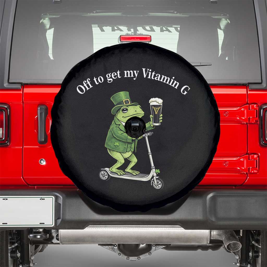 Funny Frog St Patricks Day Meme Spare Tire Cover Vitamin G Irish Beer