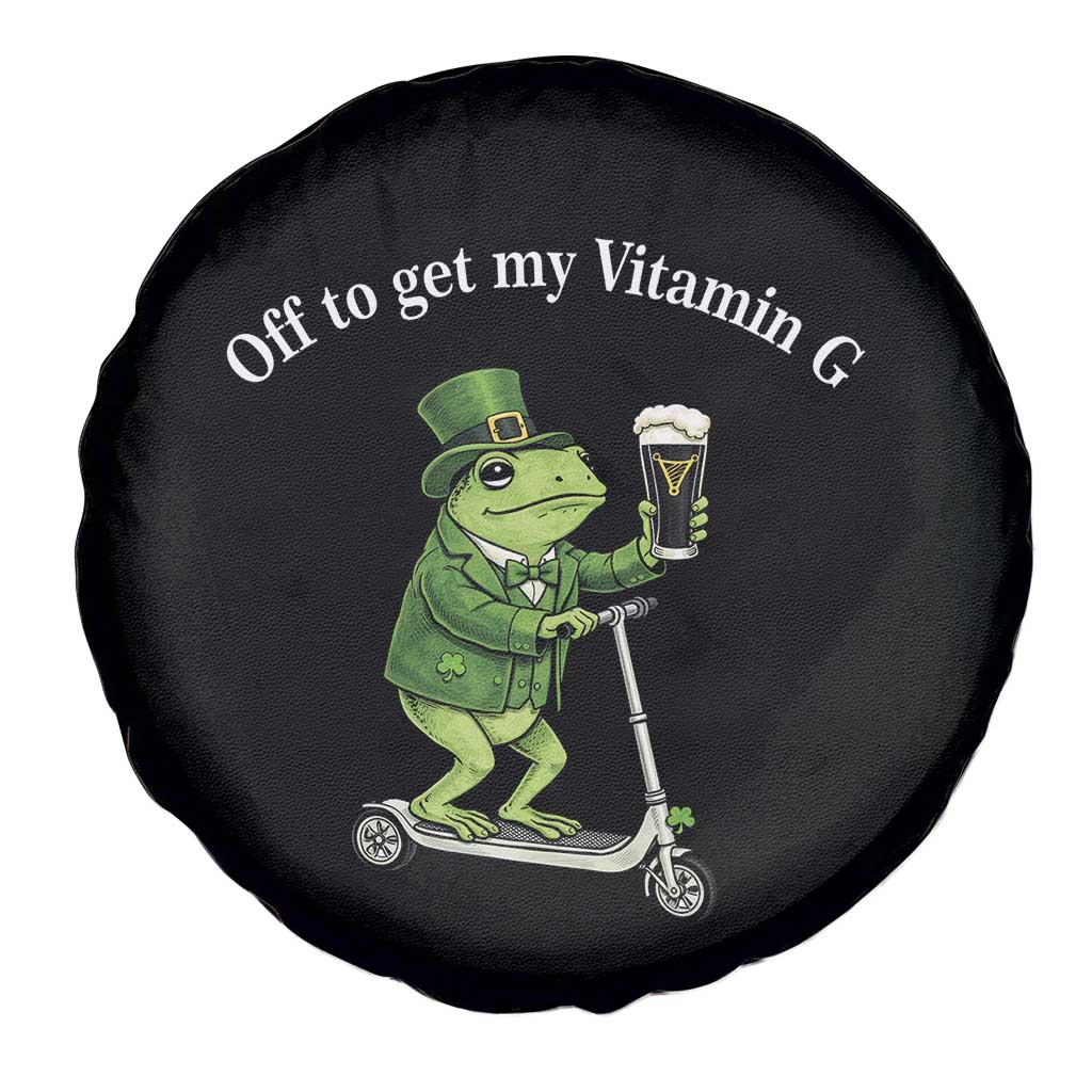 Funny Frog St Patricks Day Meme Spare Tire Cover Vitamin G Irish Beer