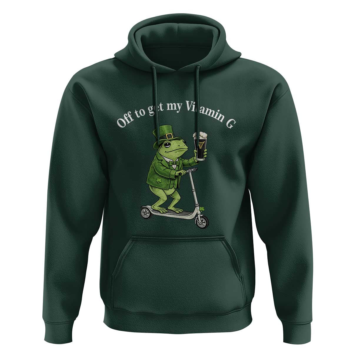 Funny Frog St Patricks Day Meme Hoodie Vitamin G Irish Beer