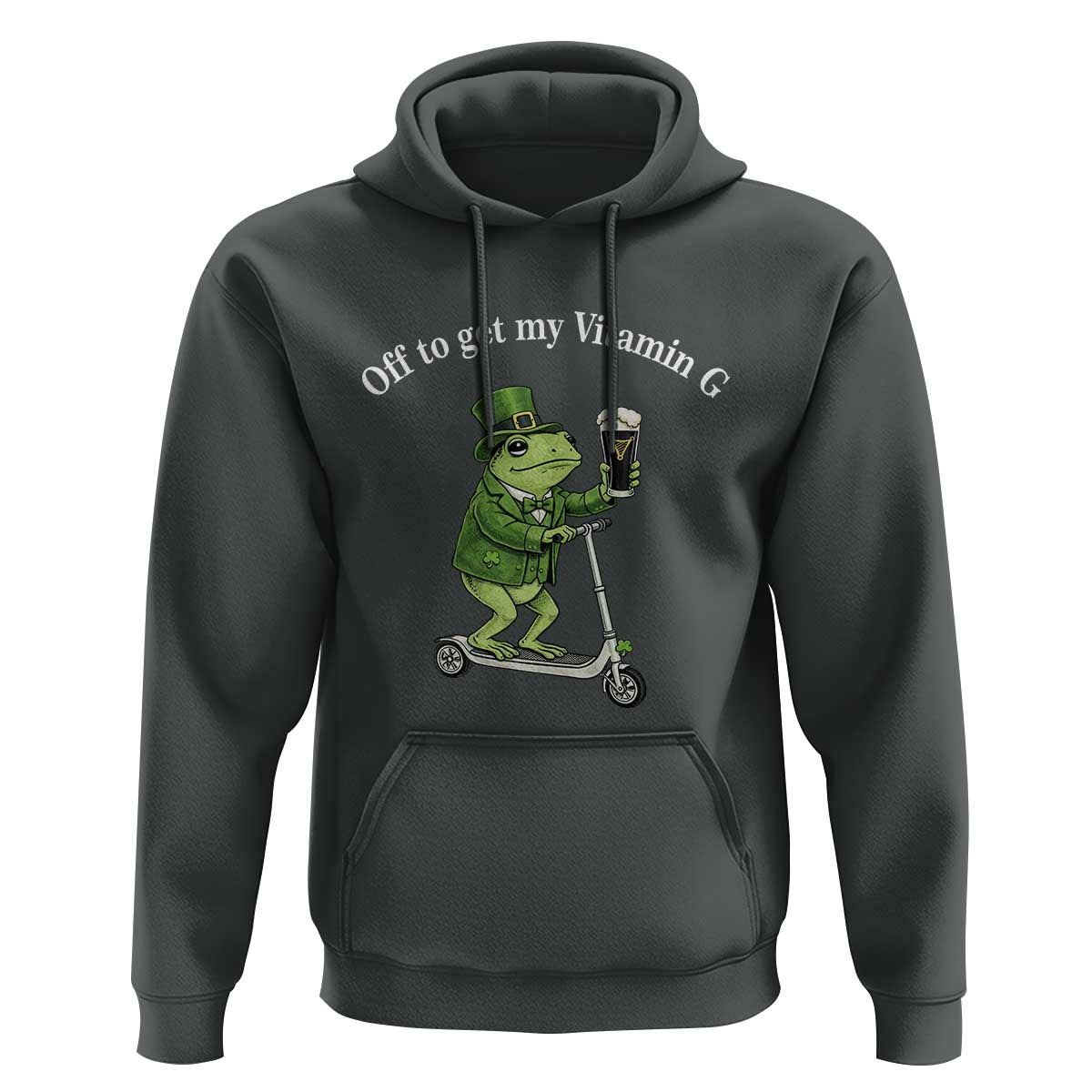Funny Frog St Patricks Day Meme Hoodie Vitamin G Irish Beer