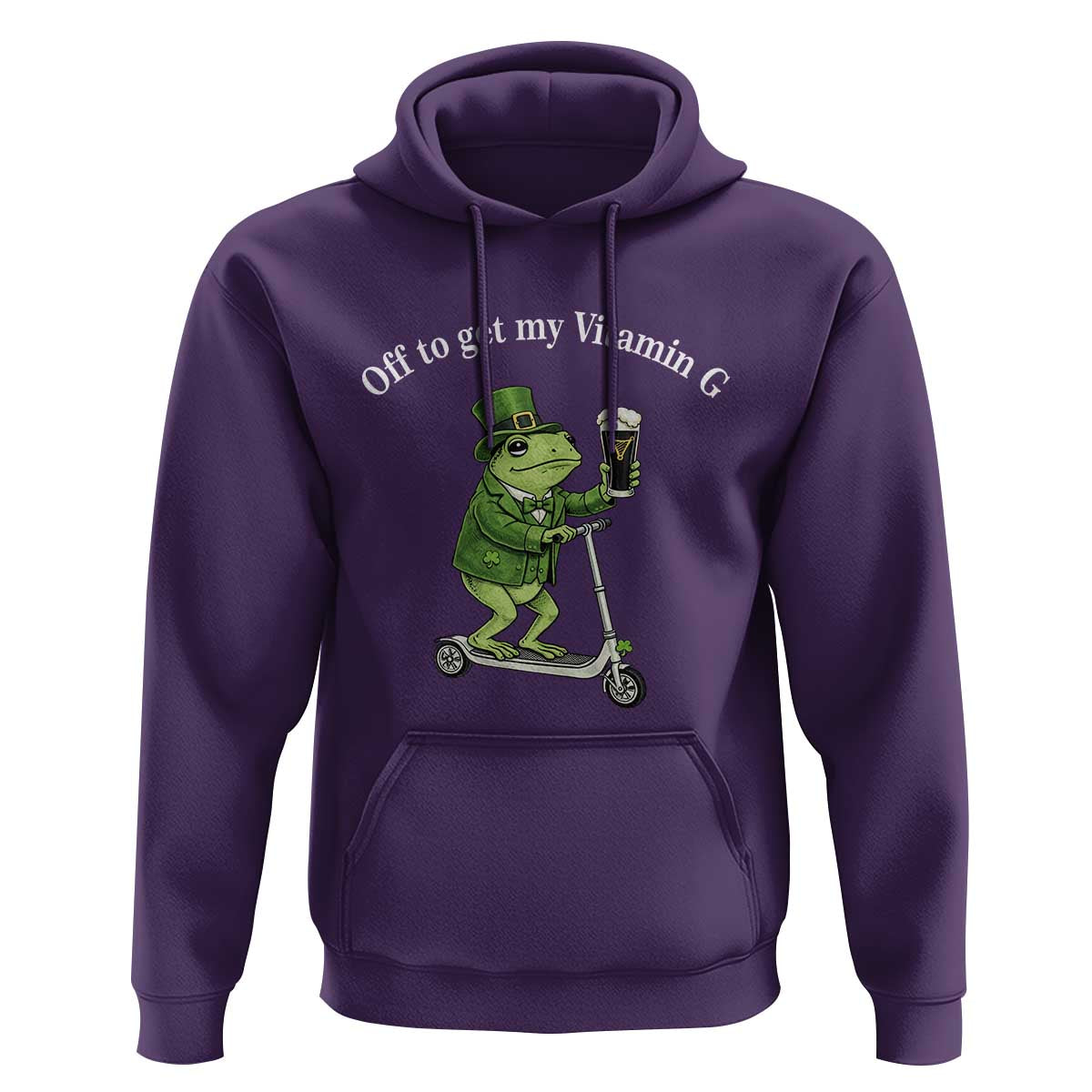 Funny Frog St Patricks Day Meme Hoodie Vitamin G Irish Beer
