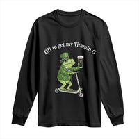 Funny Frog St Patricks Day Meme Long Sleeve Shirt Vitamin G Irish Beer