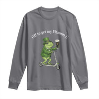 Funny Frog St Patricks Day Meme Long Sleeve Shirt Vitamin G Irish Beer