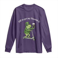 Funny Frog St Patricks Day Meme Long Sleeve Shirt Vitamin G Irish Beer
