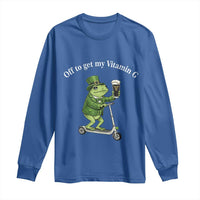 Funny Frog St Patricks Day Meme Long Sleeve Shirt Vitamin G Irish Beer