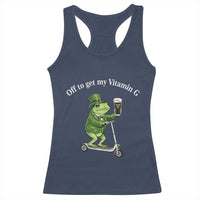 Funny Frog St Patricks Day Meme Racerback Tank Top Vitamin G Irish Beer