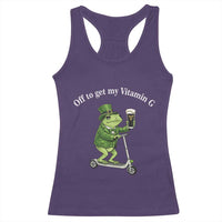 Funny Frog St Patricks Day Meme Racerback Tank Top Vitamin G Irish Beer