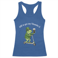 Funny Frog St Patricks Day Meme Racerback Tank Top Vitamin G Irish Beer