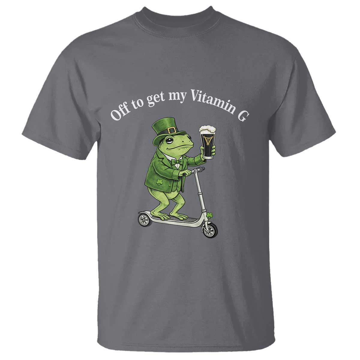 Funny Frog St Patricks Day Meme T Shirt Vitamin G Irish Beer
