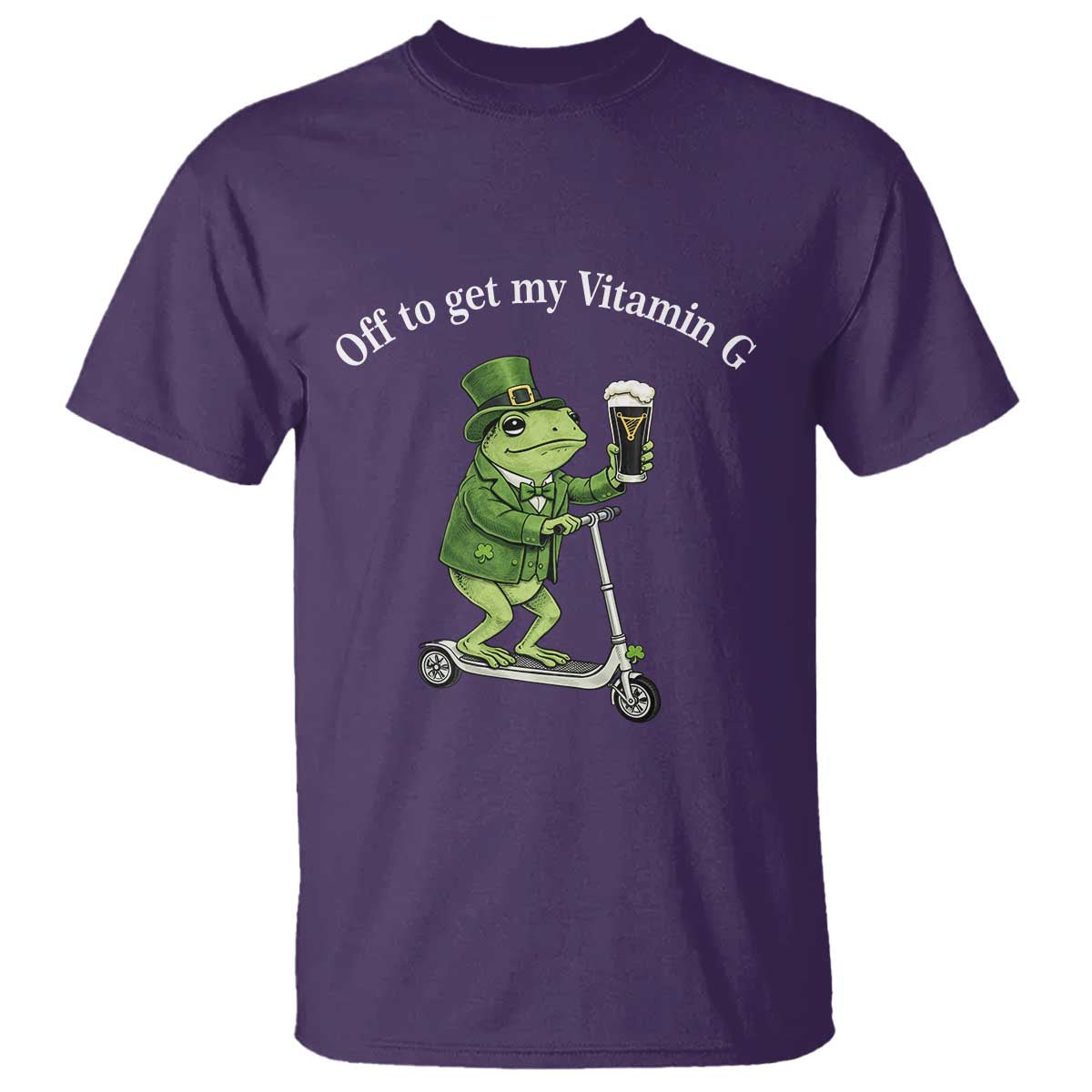 Funny Frog St Patricks Day Meme T Shirt Vitamin G Irish Beer