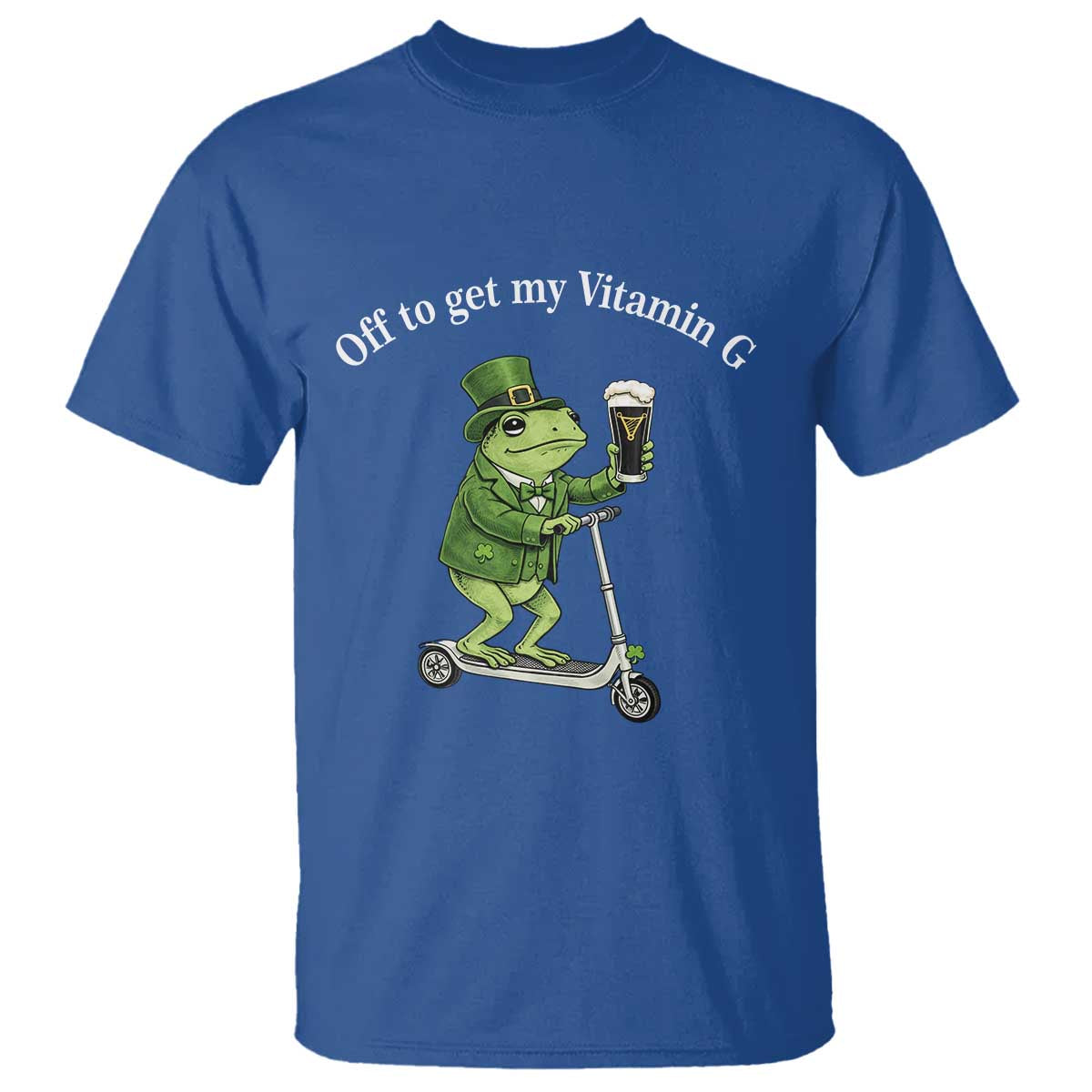 Funny Frog St Patricks Day Meme T Shirt Vitamin G Irish Beer