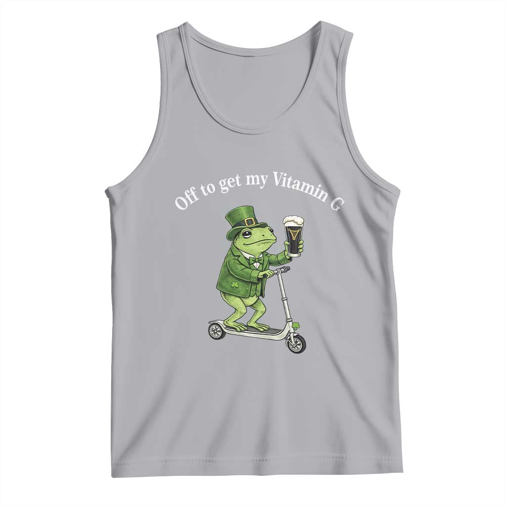Funny Frog St Patricks Day Meme Tank Top Vitamin G Irish Beer