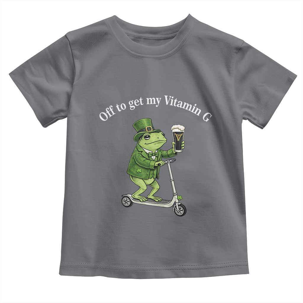 Funny Frog St Patricks Day Meme Toddler T Shirt Vitamin G Irish Beer