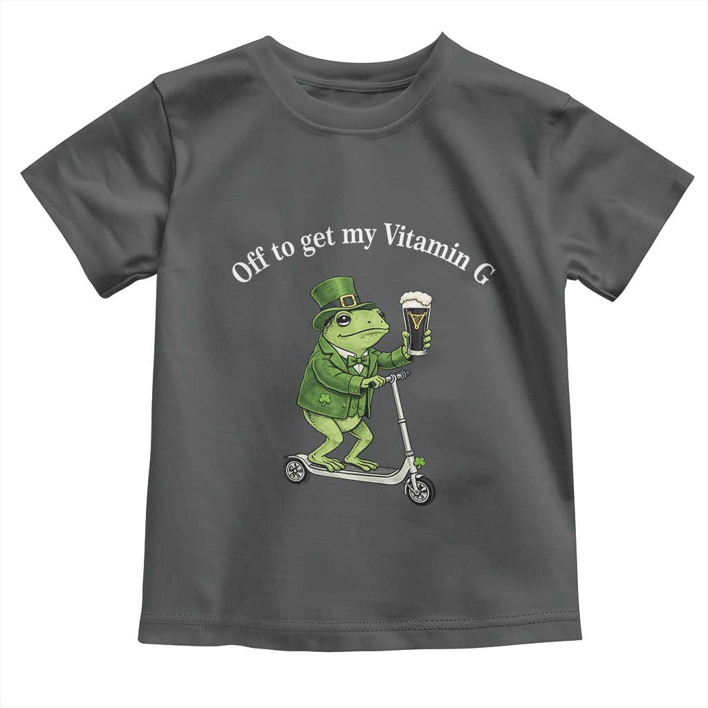 Funny Frog St Patricks Day Meme Toddler T Shirt Vitamin G Irish Beer