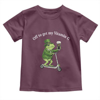 Funny Frog St Patricks Day Meme Toddler T Shirt Vitamin G Irish Beer