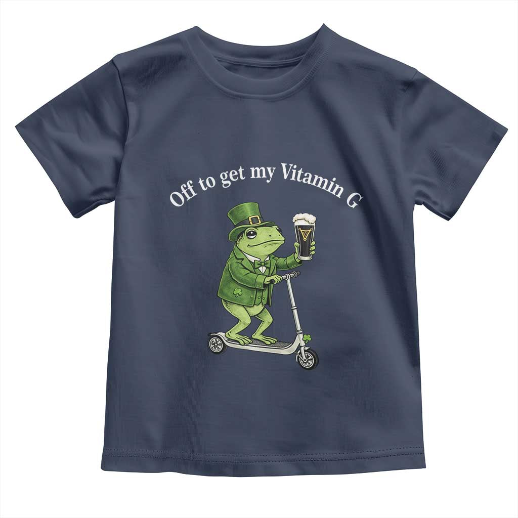 Funny Frog St Patricks Day Meme Toddler T Shirt Vitamin G Irish Beer