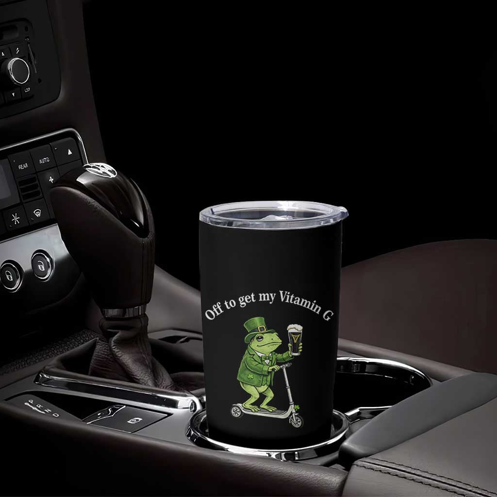 Funny Frog St Patricks Day Meme Tumbler Cup Vitamin G Irish Beer
